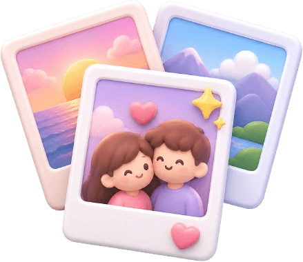 Photo slides illustration